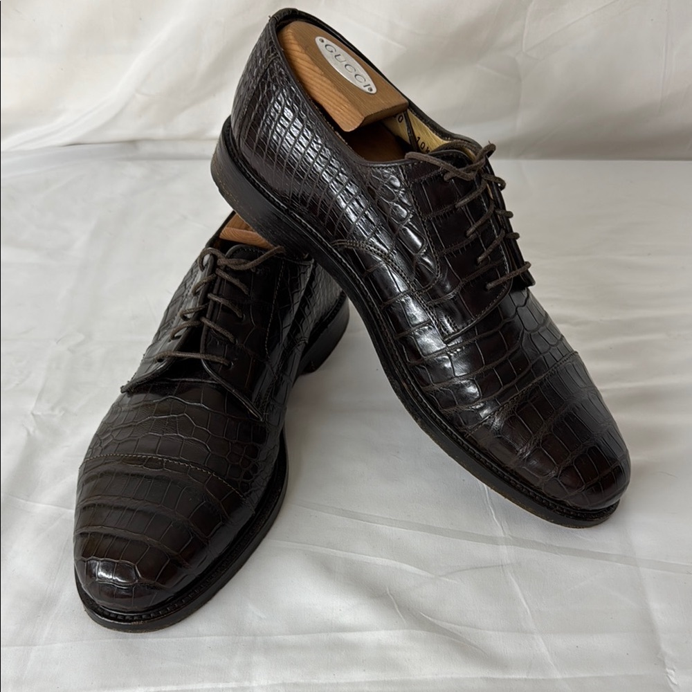 Ralph Lauren Polo Alligator/Crocodile Men’s Oxford Lace-up Dress Shoes. 10.5